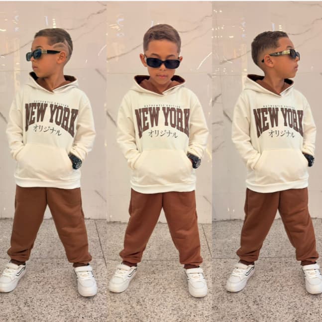 Conjunto infantil masculino Tamanhos 4 ao 12 Conjunto Infantil Menino Roupa de frio infantil casaco + Calça