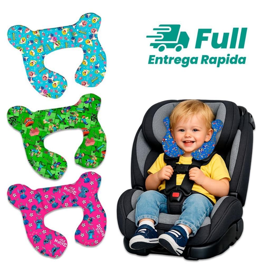 Almofada de Pescoço Bebê com Apoio de Cabeça para Cadeirinha bebe conforto