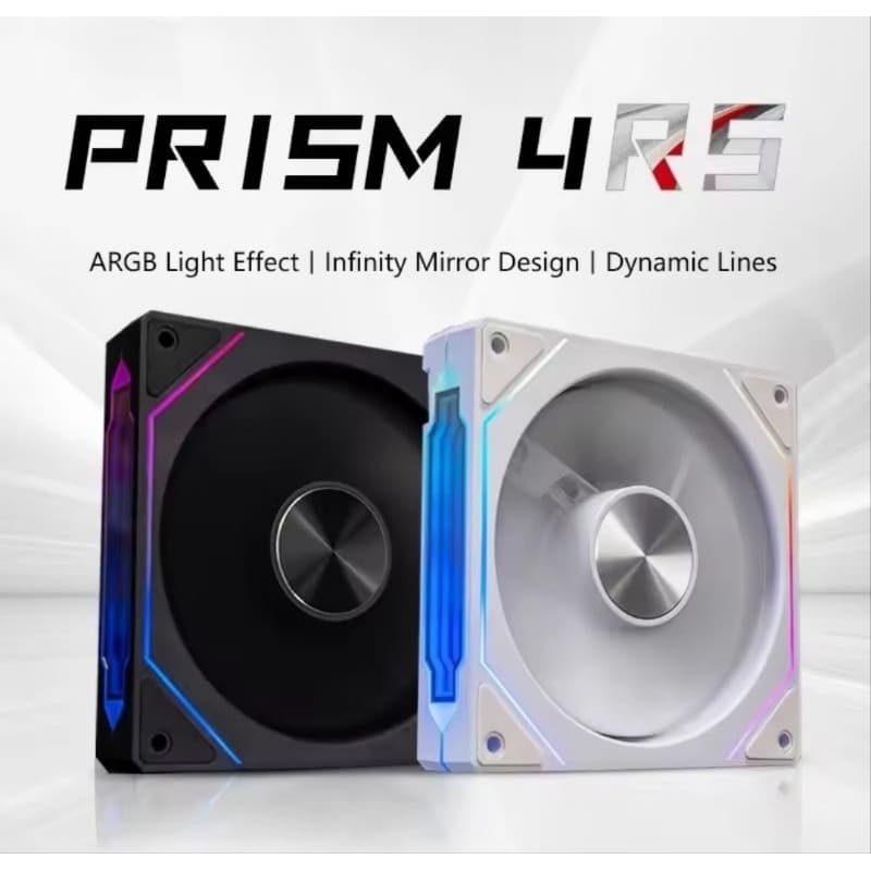 Cooler para Gabinete Prism 4 RS 120mm, Iluminação ARGB, Espelho Infinito, 4 Pinos PWM, 800-1600RPM Silencioso