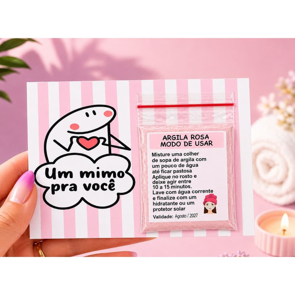 20/40 kits Para Clientes com Mini Argilas Faciais e Cartão de Agradecimento