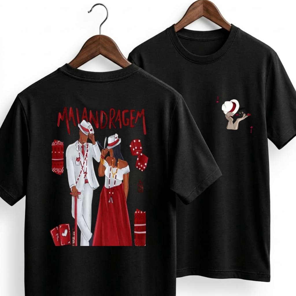 Camiseta Malandragem Zé pilintra e Maria Navalha Umbanda 100% Algodão Confortável Masculina Feminina
