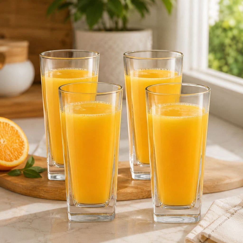 Kit Jogo de Copos de Vidro 315ml Serena Copo Alto Moderno para Servir Mesa Posta Cozinha Água Suco