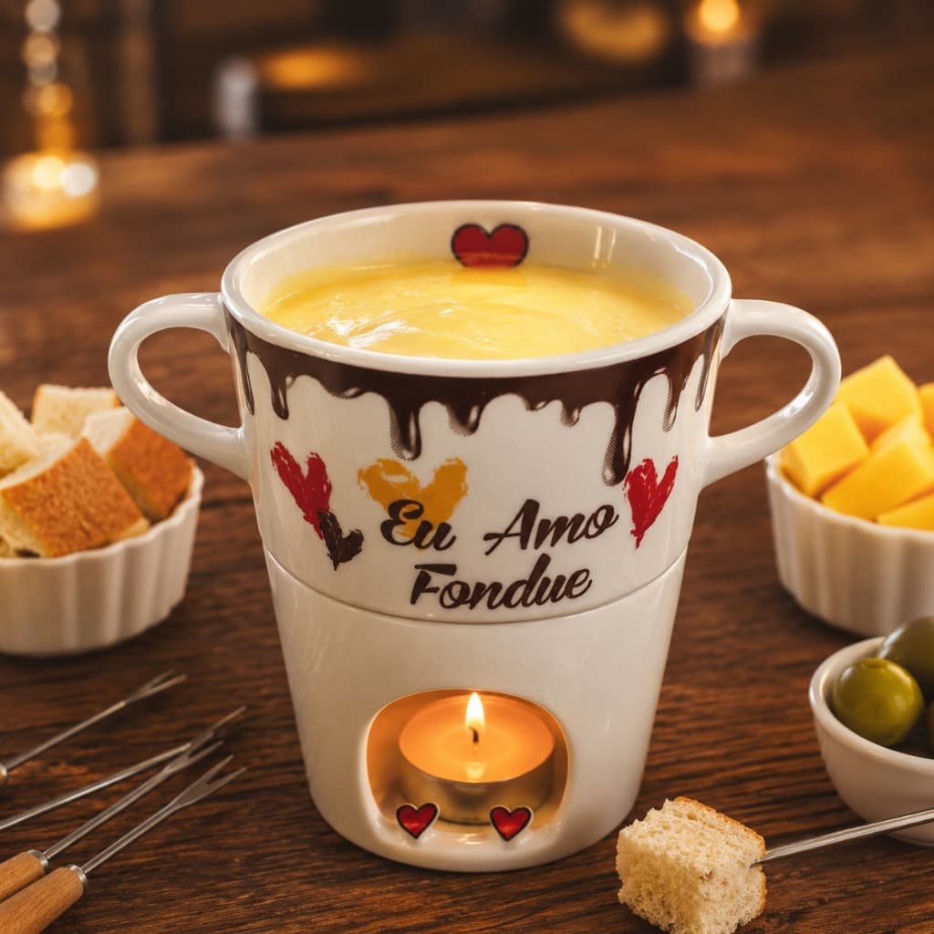Aparelho de Fondue Chocolate Queijos Dia dos Namorados 250Ml Presentes