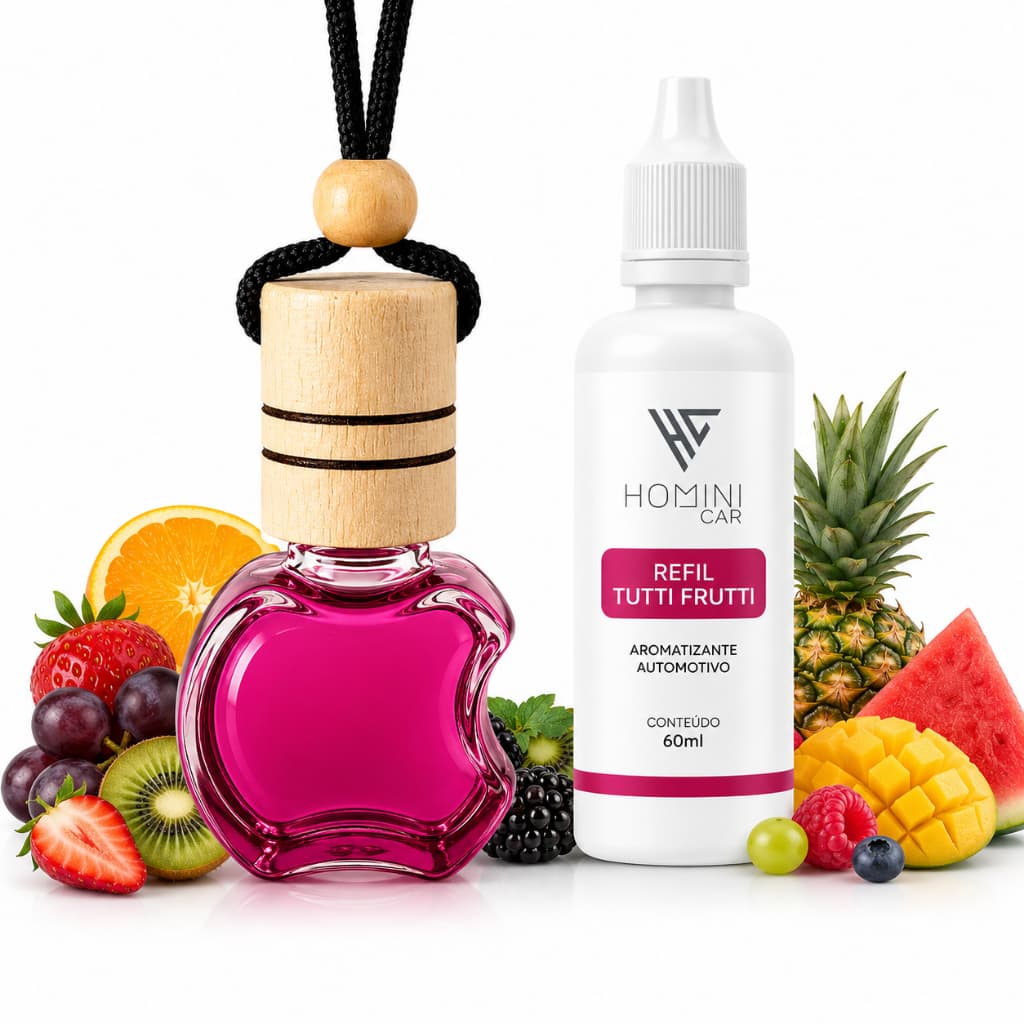 2un Cheirinhos De Carro Maça 9ml + Refil 60ml Aromatizantes Aromatizante Veicular Automotivo