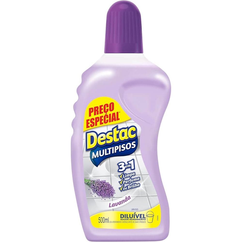 Limpador Destac Limpa Piso Para Pisos Cheirinho de Lavanda 750Ml