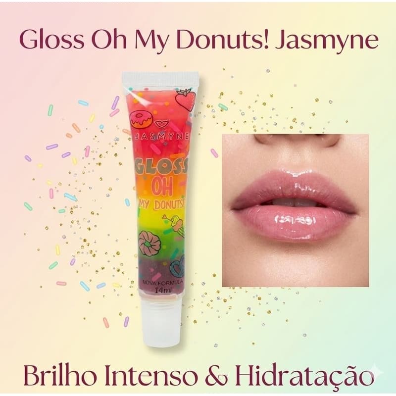 Gloss e Brilho Labial Colorido Oh My Donuts Jasmyne