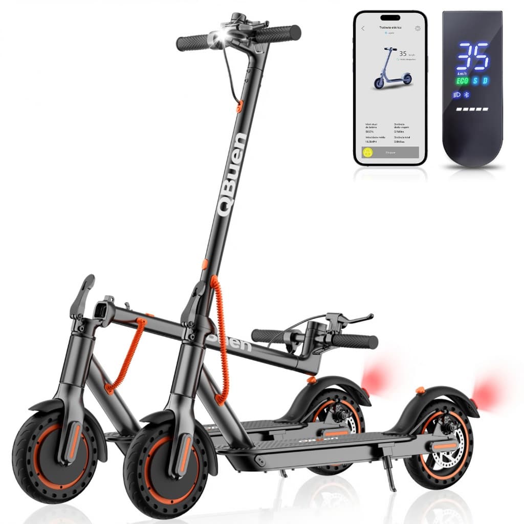 350w Patinete Elétrico Foldable Bluetooth 25km Autonomy Orange Basic
