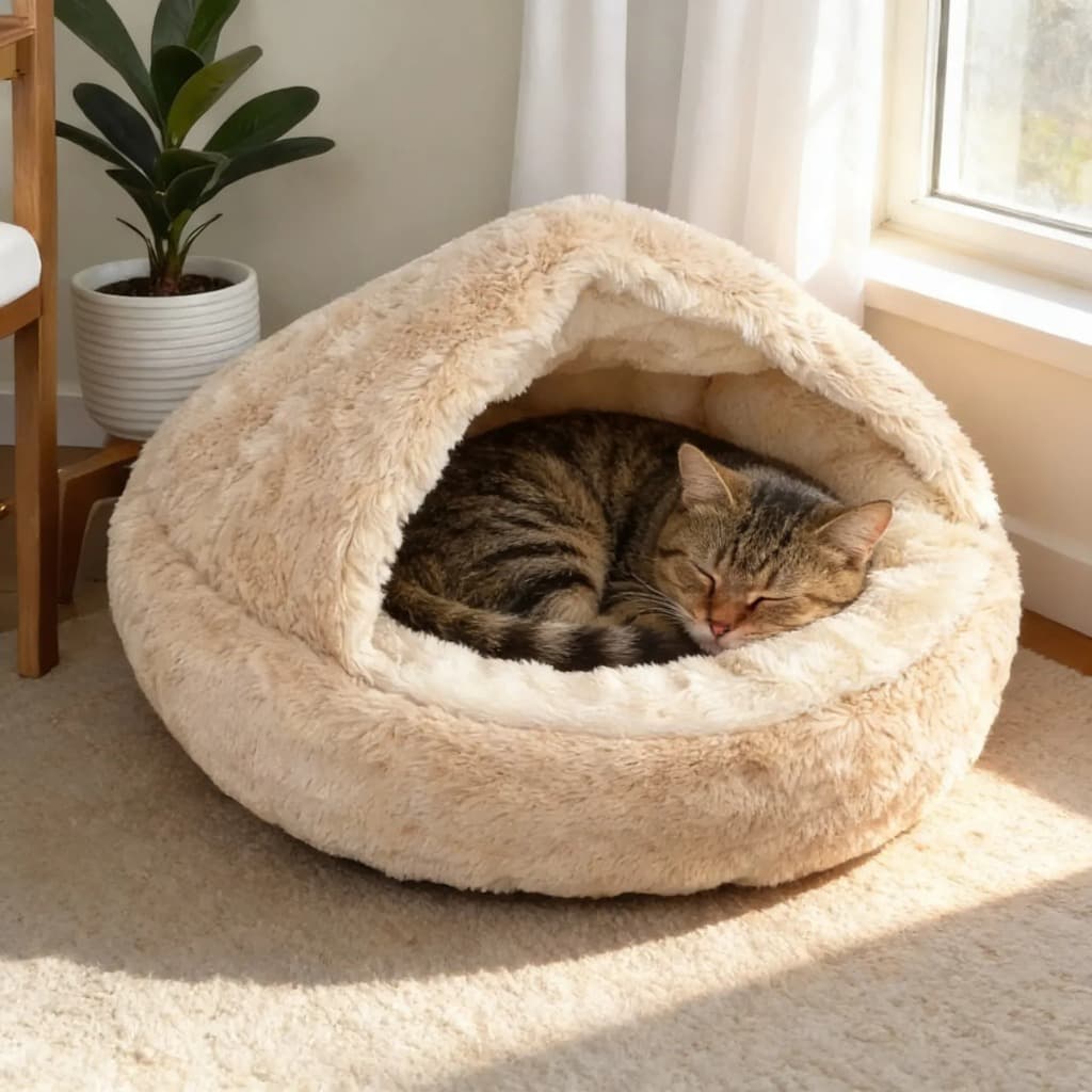 CAMA PET NUVEM COM COBERTURA FECHADA CAMINHA DONUT COBERTA IGLU NINHO FUNDO ANTIDERRAPANTE TOCA
