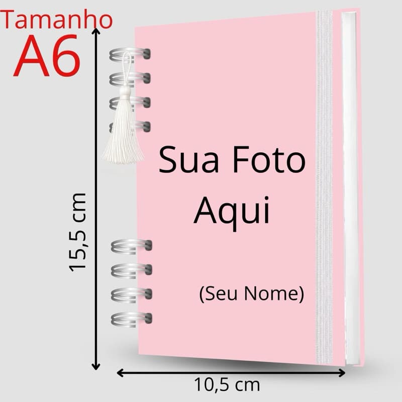 Agenda /Harpa /Caderno Personalizadas com Sua Logo ou Foto | 200 Páginas Capa Dura Pautada Não Datada  Envio Rápido