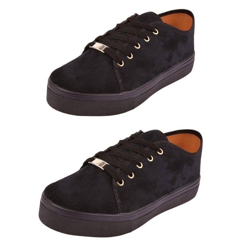 KIT 2 PARES Tênis Calci Fácil Sapatilhas Escolar Feminino Sapatênis Casual Moda Barato Promoção oferta envio em 24 horas