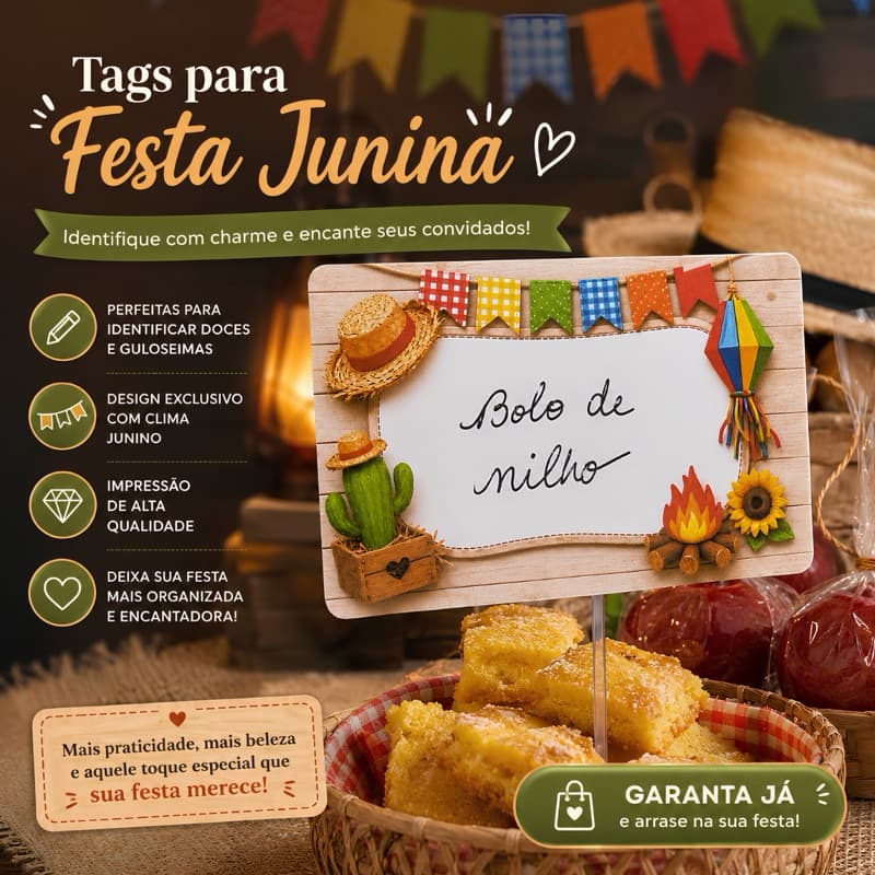 Plaquinha Festa Junina /decoração topper julina /pratos comidas típicas/para você personalizar