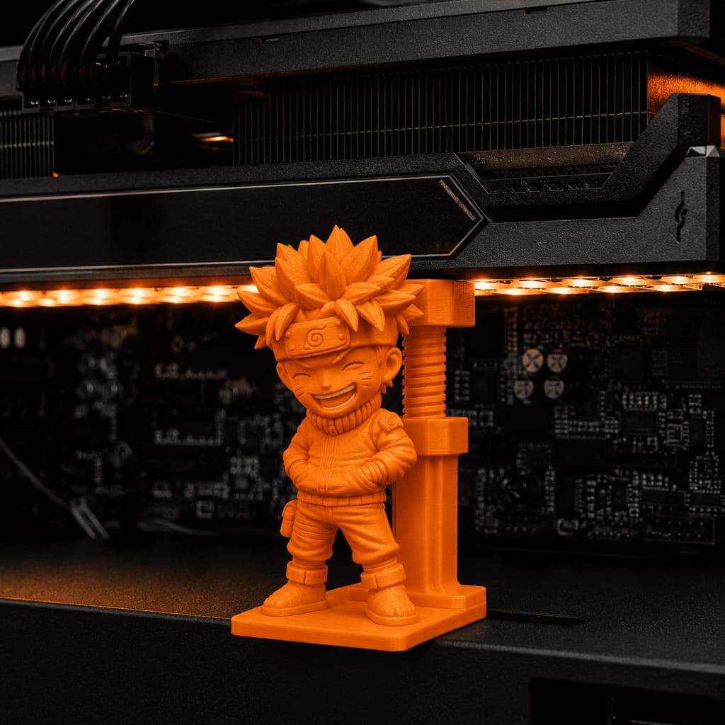 Suporte Vertical para Placa de Vídeo Ajustável Naruto - 7 a 12 cm para Gabinete PC Gamer