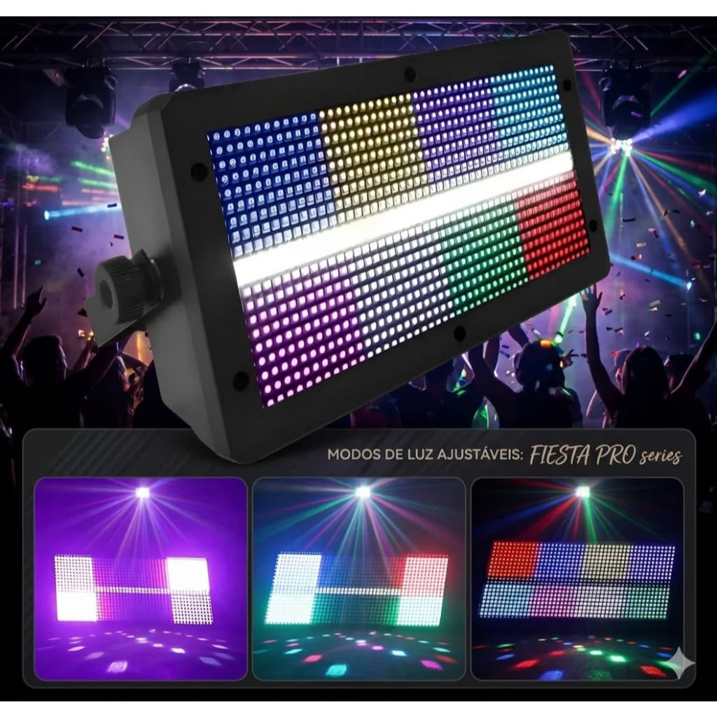 Mini Strobo Led St-336-a Rgbw Dmx Dj Efeito De Luz