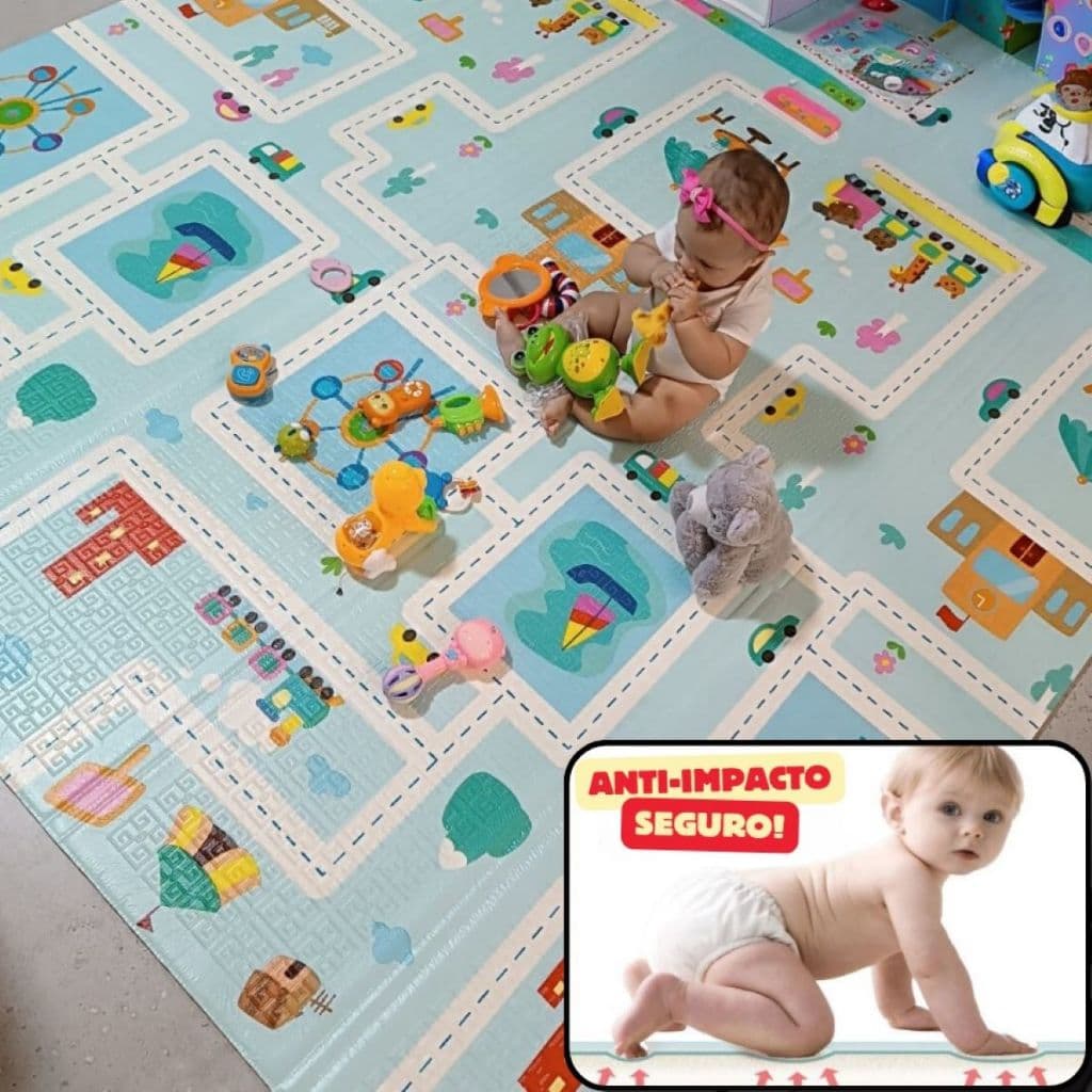 Tapete Infantil de atividades Bebê Extra Grande Dobravel Tatame Anti-impacto Seguro ESCOLHA A ESTAMPA