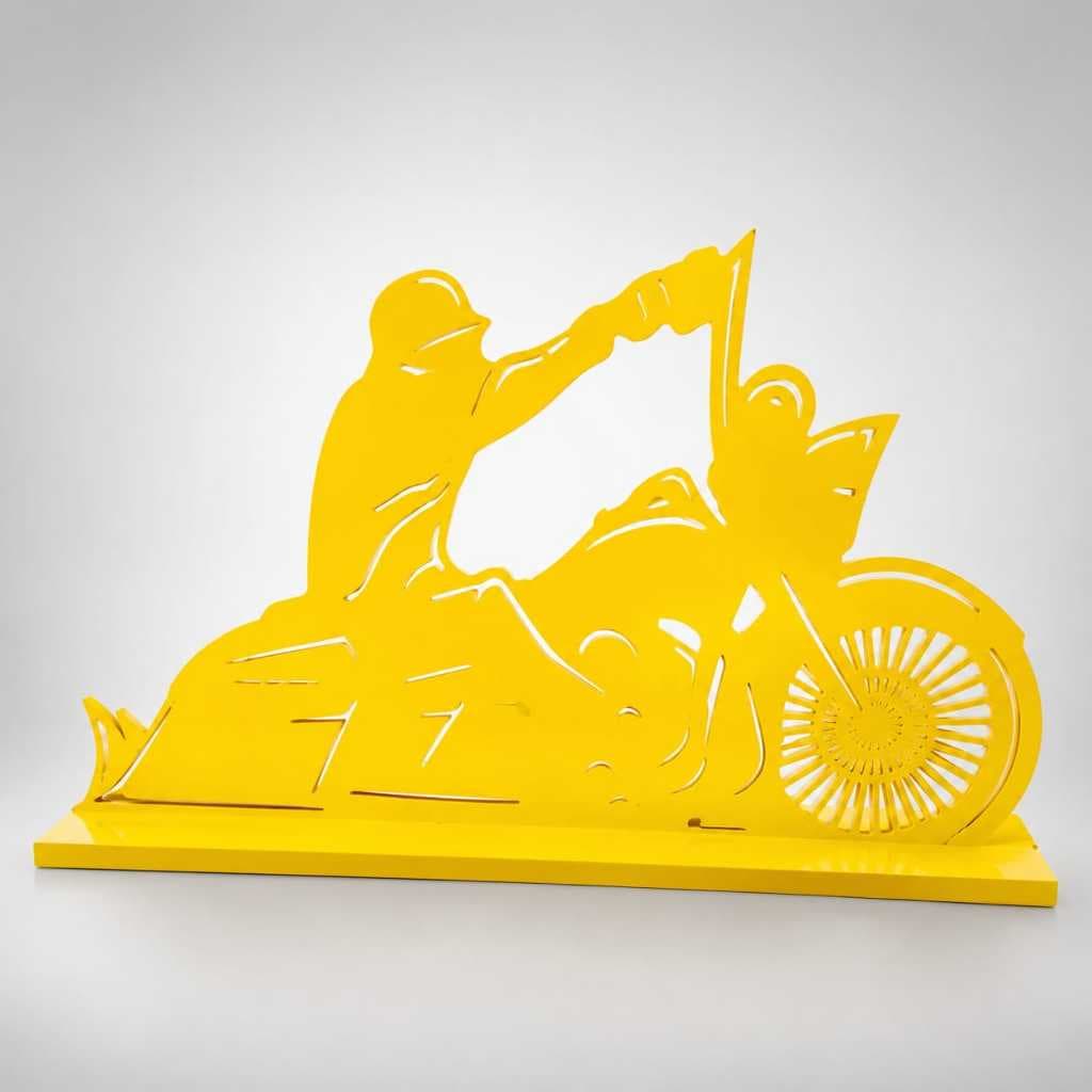 ESCULTURA MOTO CUSTOM DECORATIVA COLECIONAVEL ARTE MODERNA PARA ESCRITORIO , SALA E HOME OFFICE LUXO
