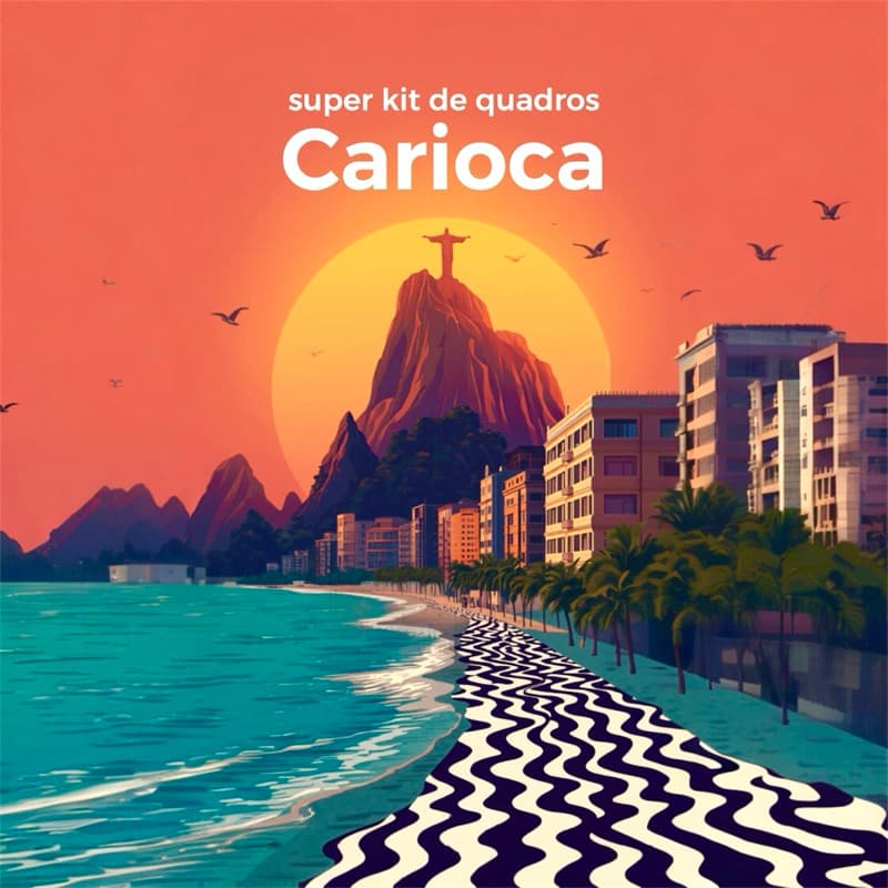 Super kit 8 quadros decorativos placa decorativa carioca rj para presente decoração.