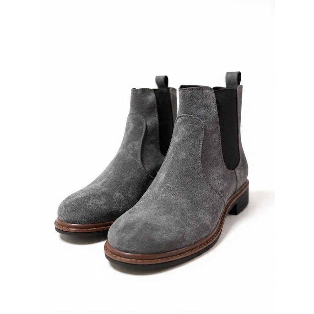 Botina Chelsea Colorado Casual Masculina Em Couro Camurça London