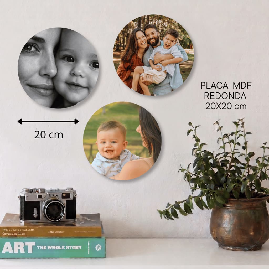 Placa Quadro Mdf Redondo 20x20 Foto Personalizada Parede Decorativa Quadro Decorativo Personalizado Decoracao Casa