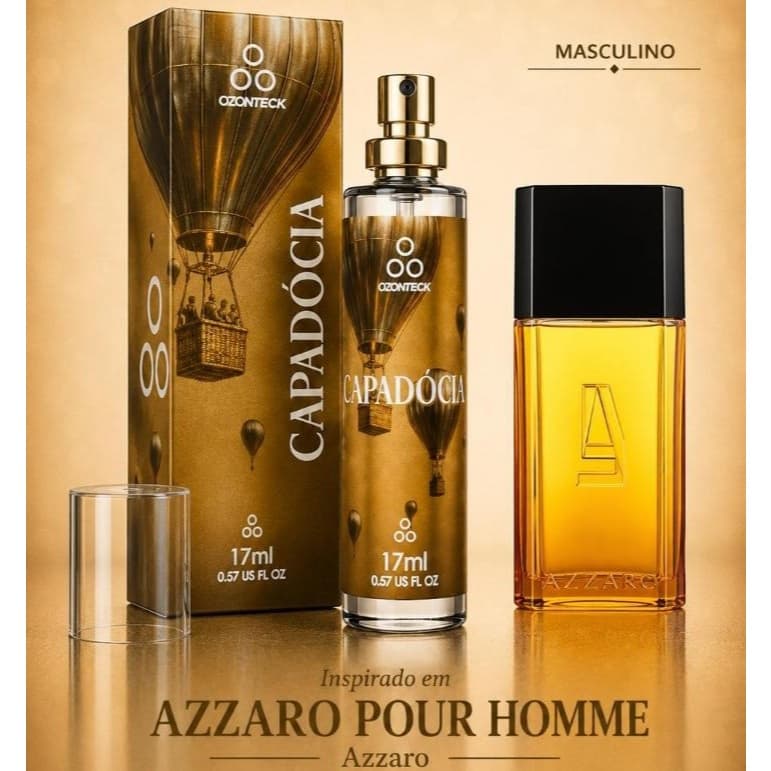 Perfume Capadócia da Ozonteck17 ml. formato compacto de bolso, alta fixação (8 a 12 horas) e excelente custo-benefício.