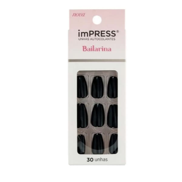 Unhas Autocolantes Kiss Ny Impress Lacy Bailarina Bipam523
