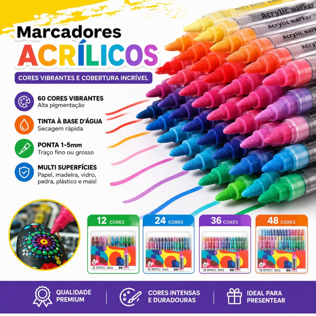 12/24/36/48 Cores Marcadors Brush Caneta Pen Ponta Pincel Lettering Canetinha Brinquedos Para Aliviar O Stress