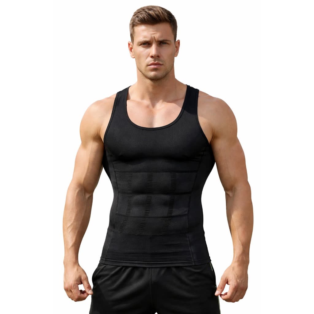 Camisa Cinta Modeladora Masculina Regata de Compressão Camiseta Sinta