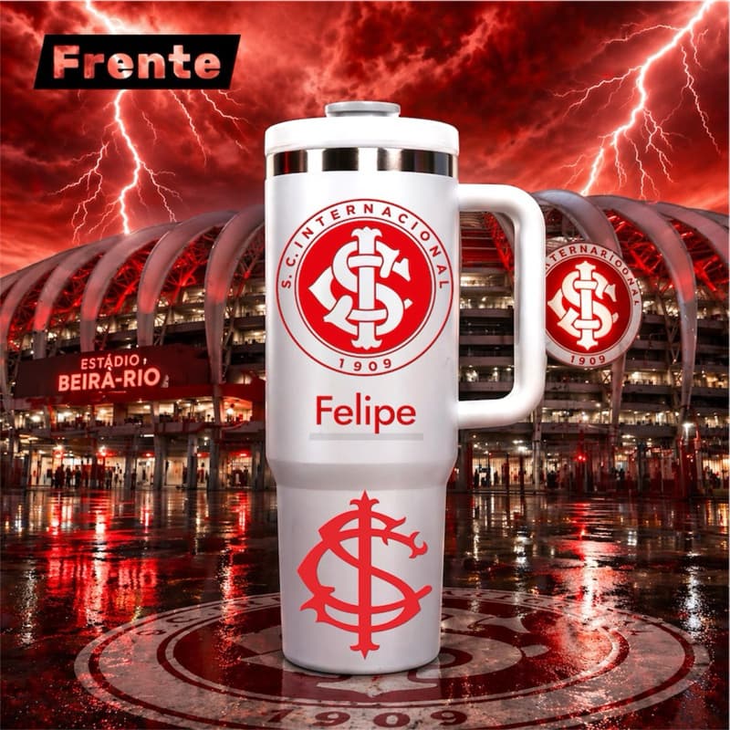 Copo térmico 1200 ml Internacional personalizado com nome