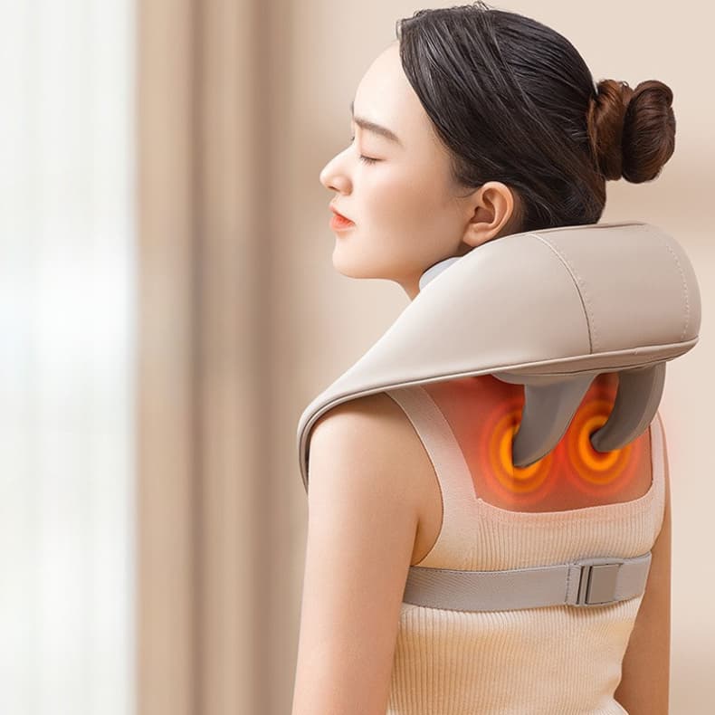 Massageador de Pescoço Colete Shiatsu Cervical Ombros Lombar