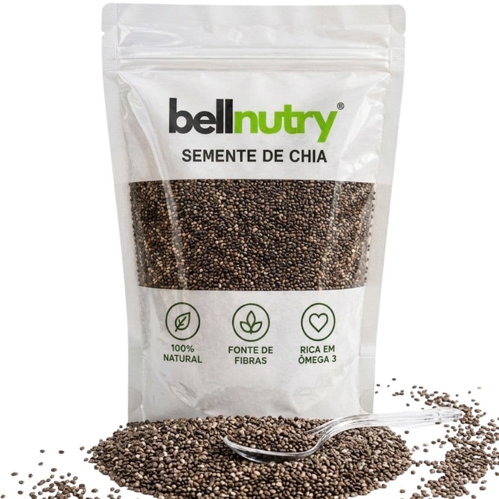 Semente de Chia 100% Natural 1Kg Rica em Fibras e Proteínas
