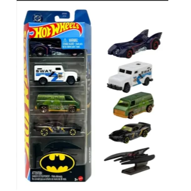 Pack Batman Hot Wheels 5 Carrinhos ( Pack da Nave )