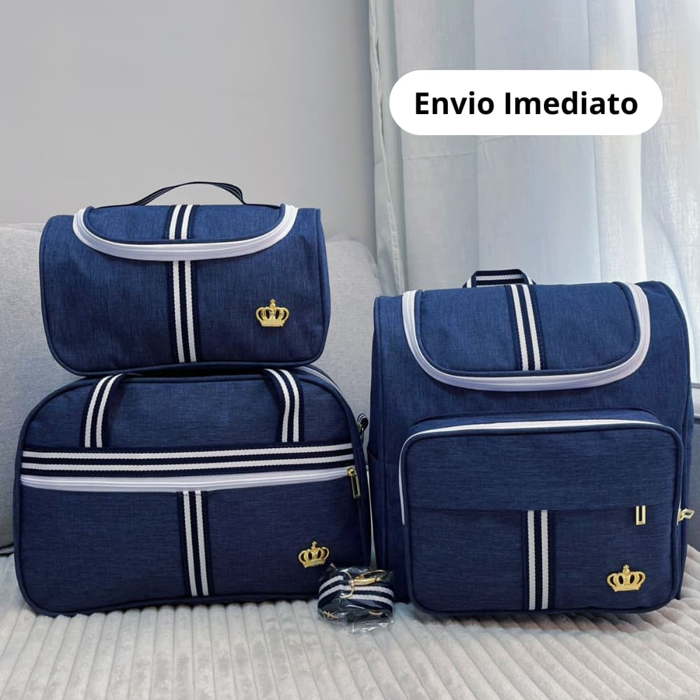 Kit Bolsa Maternidade 03 peças Classic Marinheiro