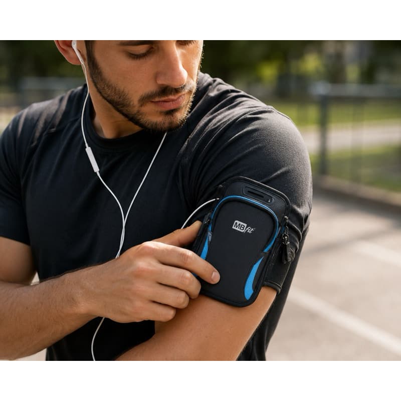 Braçadeira Porta Celular para Corrida Academia Caminhada Fitness Ajustável MBFit