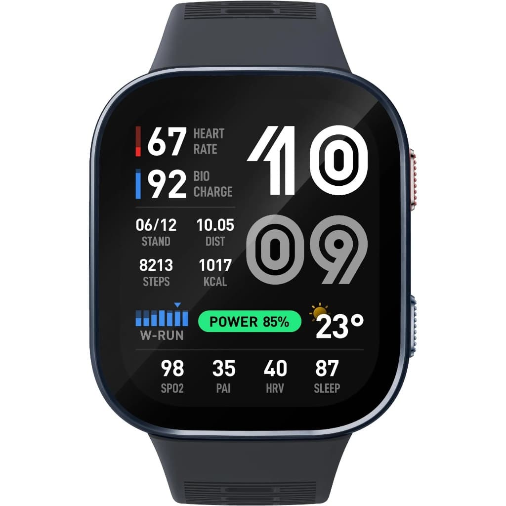 Amazfit Bip MAX - com GPS, integrado tela AMOLED 4 GB, ( Versão Global ) Resistência à água 5 ATM - Azul Escuro