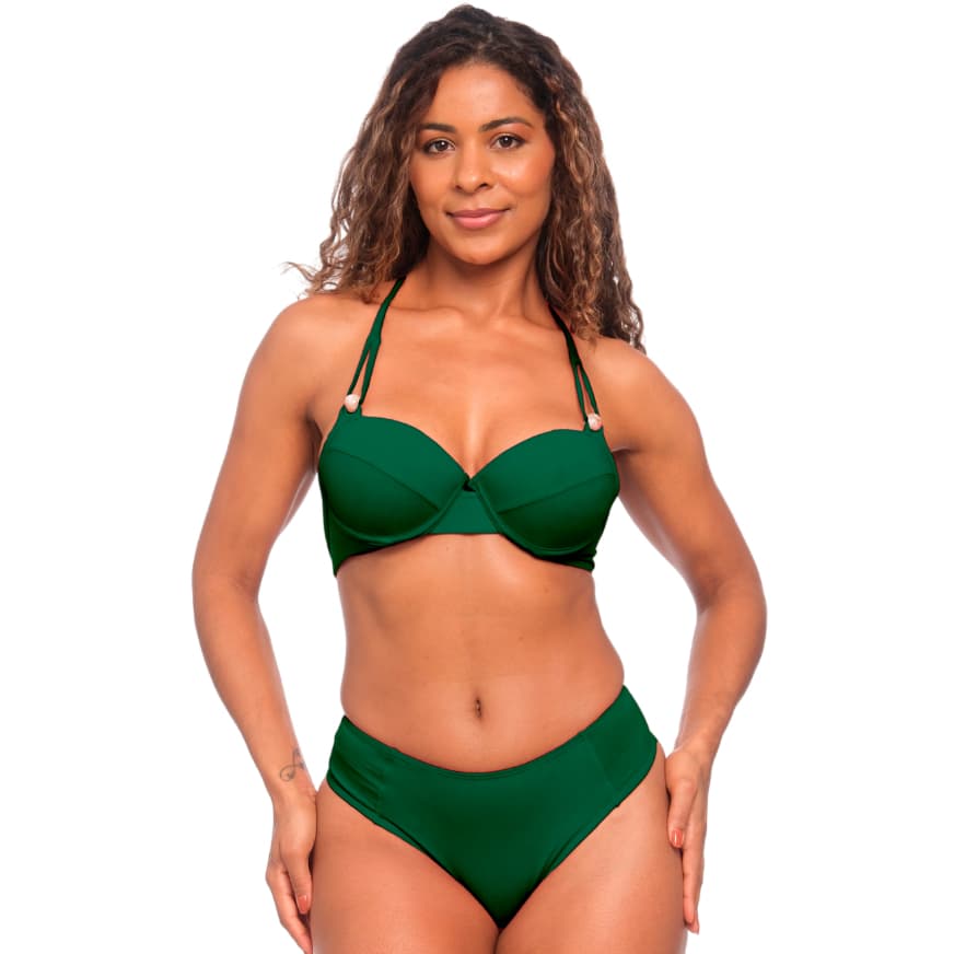 Biquini Feminino Com Bojo Meia Taça Calcinha Fio Duplo Feminino Premium Praia Verão Pronta Entrega