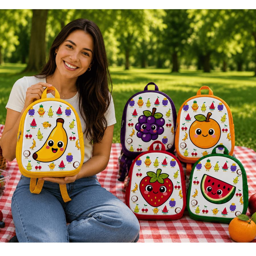 Mochila tema Frutinhas para Aniversário Lembrancinhas kits10/20/30 unidades