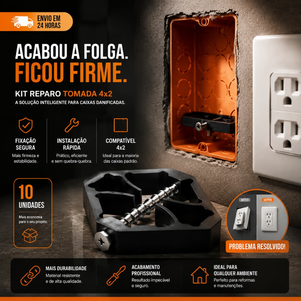 Kit salva caixinha 4x2 para tomada interruptor elétrica