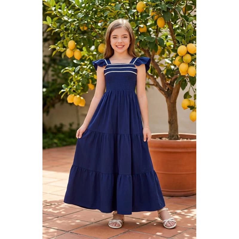 Vestido Feminino Infantil Juvenil Longo 3 Marias Alcinha Babadinho Rendado Festa Casamento