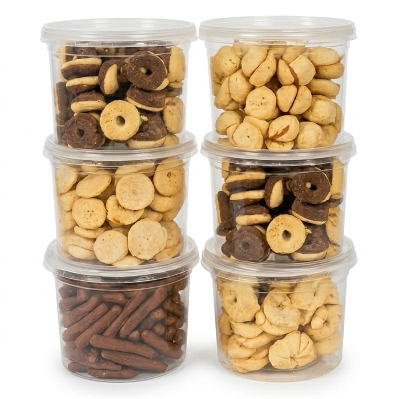 Kit 6 Potes Biscoitos Amanteigados Sortidos 400g Paladar Mineiro