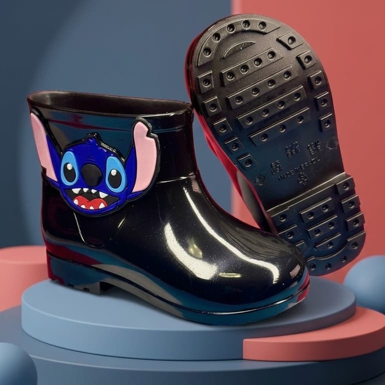 Galocha Botinha de Chuva Infantil Masculino Kids Personagem Menino Confortável