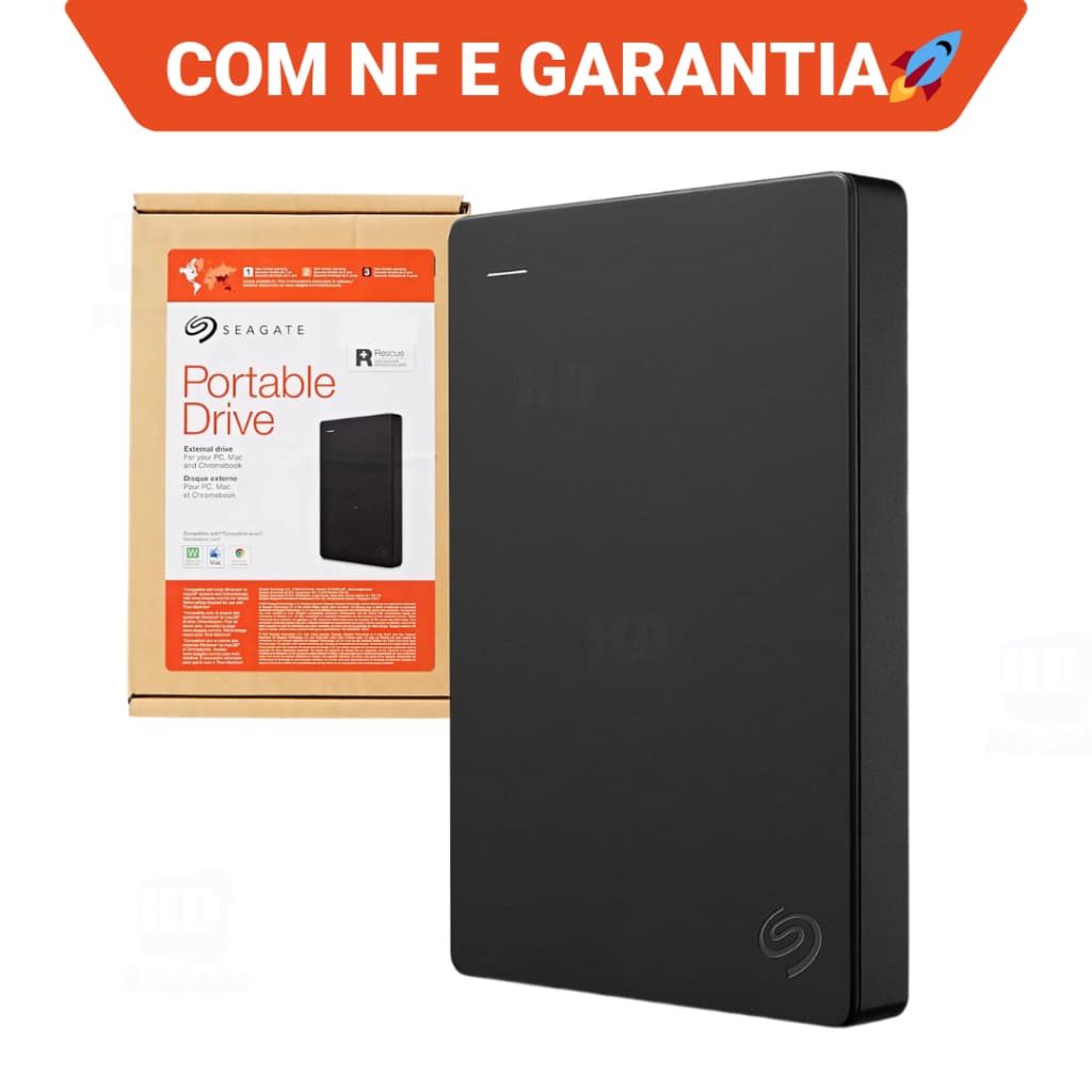 HD Externo Seagete 1TB USB 3.0 Tipo SSD Portátil Expanda Espaço PS4, PS5 Xbox, PC Rápido Plug & Play