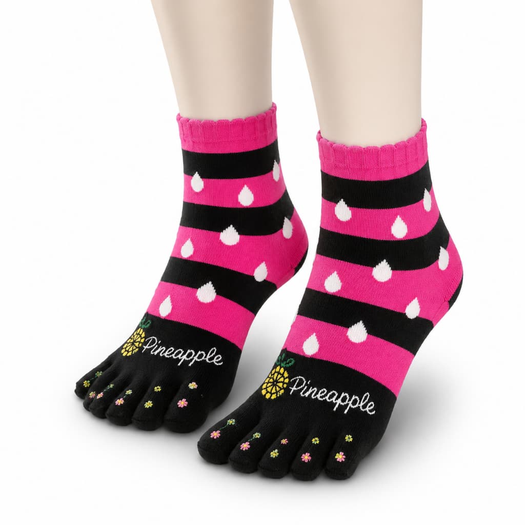 Meias 5 Dedinhos Estampada Feminina Menina Colorida Divertida para Chinelo Inverno 36-40 Adulto