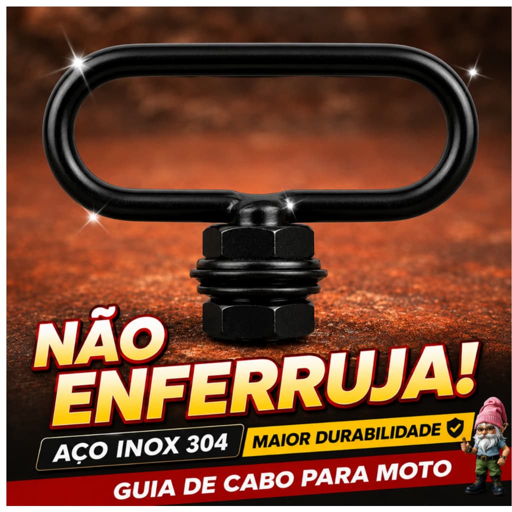 GUIA DE CABO/VELOCIMETRO CG PRETO FERRINHO DE CABO DA MOTO CG 125 | CG 150 | Twister