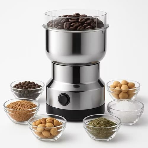Moedor De Café Elétrico Multifuncional Inox Grãos Temperos 220v COR Prata