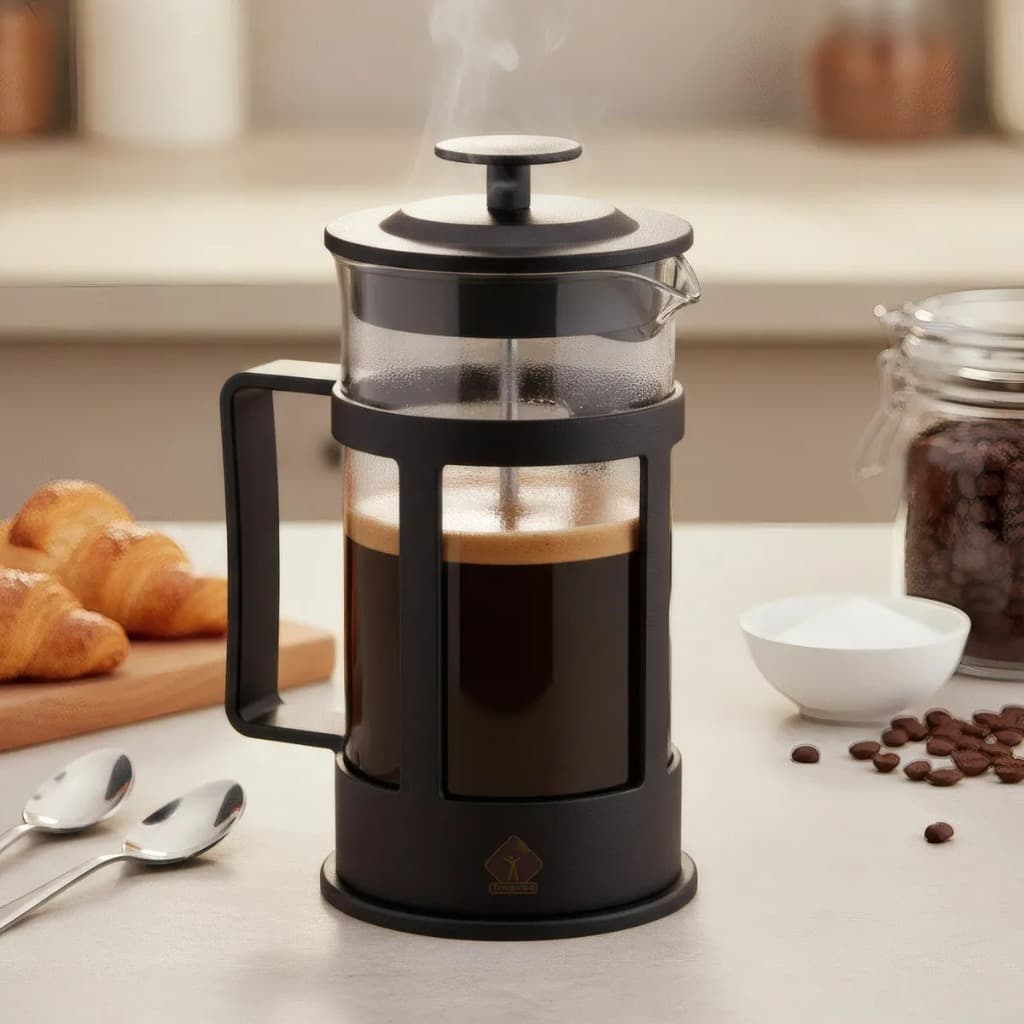 Cafeteira Prensa Francesa 300ml French Press Café Chá Manual Espumador de Leite