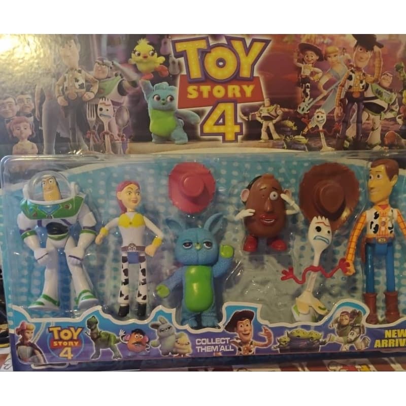 brinquedo Cartelado Toy story 4 com 6 personagens
