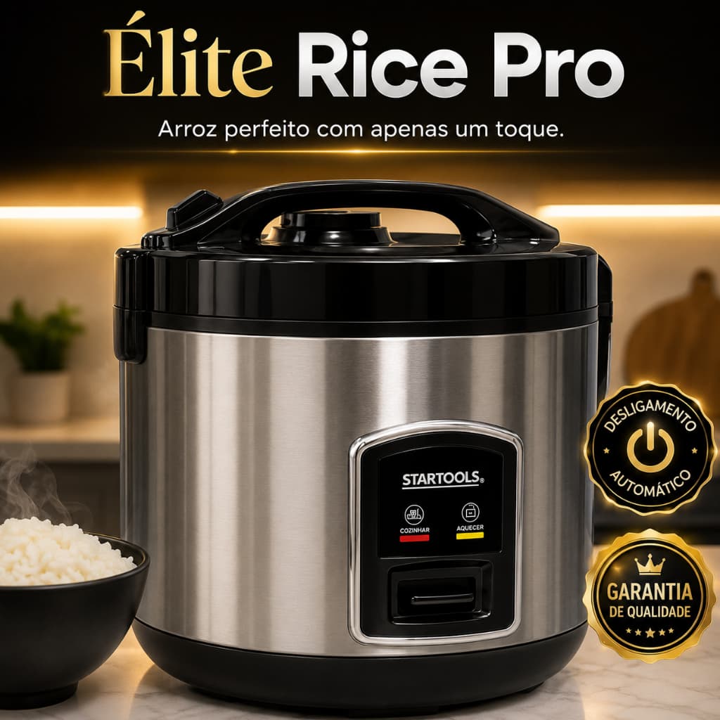 Panela Elétrica de Arroz Élite Rice Pro 127V com Desligamento Automático Compacta e Prática