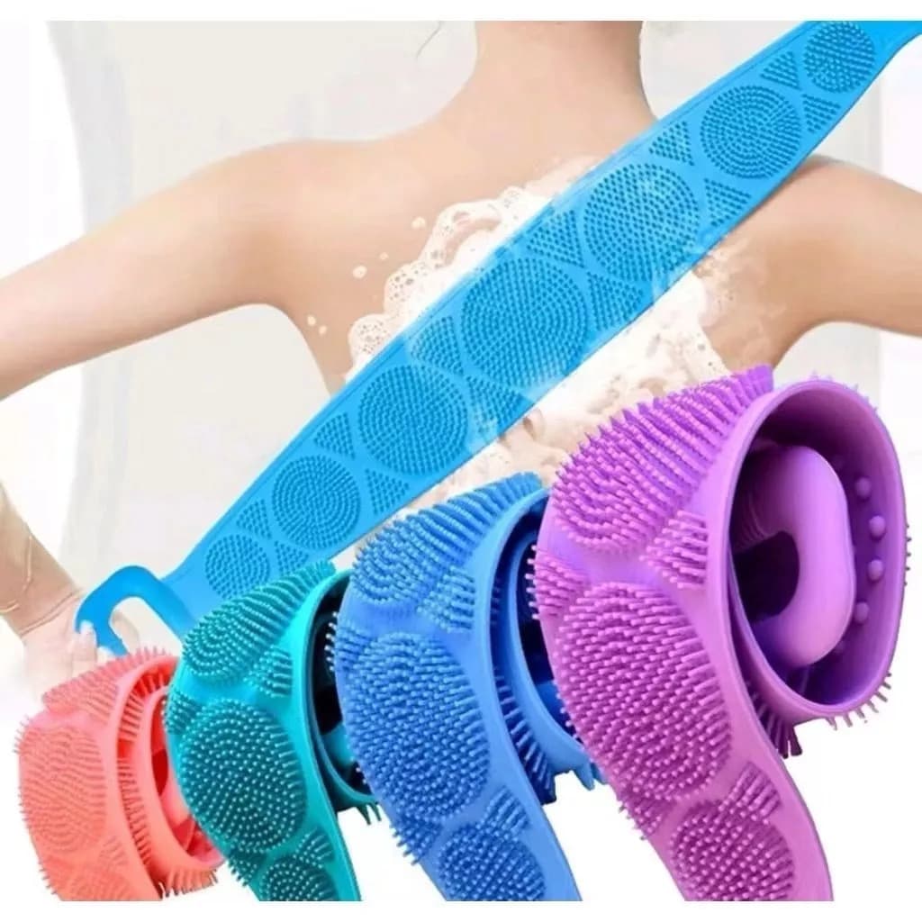 Esponja Silicone Esfrega Costas, Escova Banho Lava Corpo Todo Bucha Esfoliação
