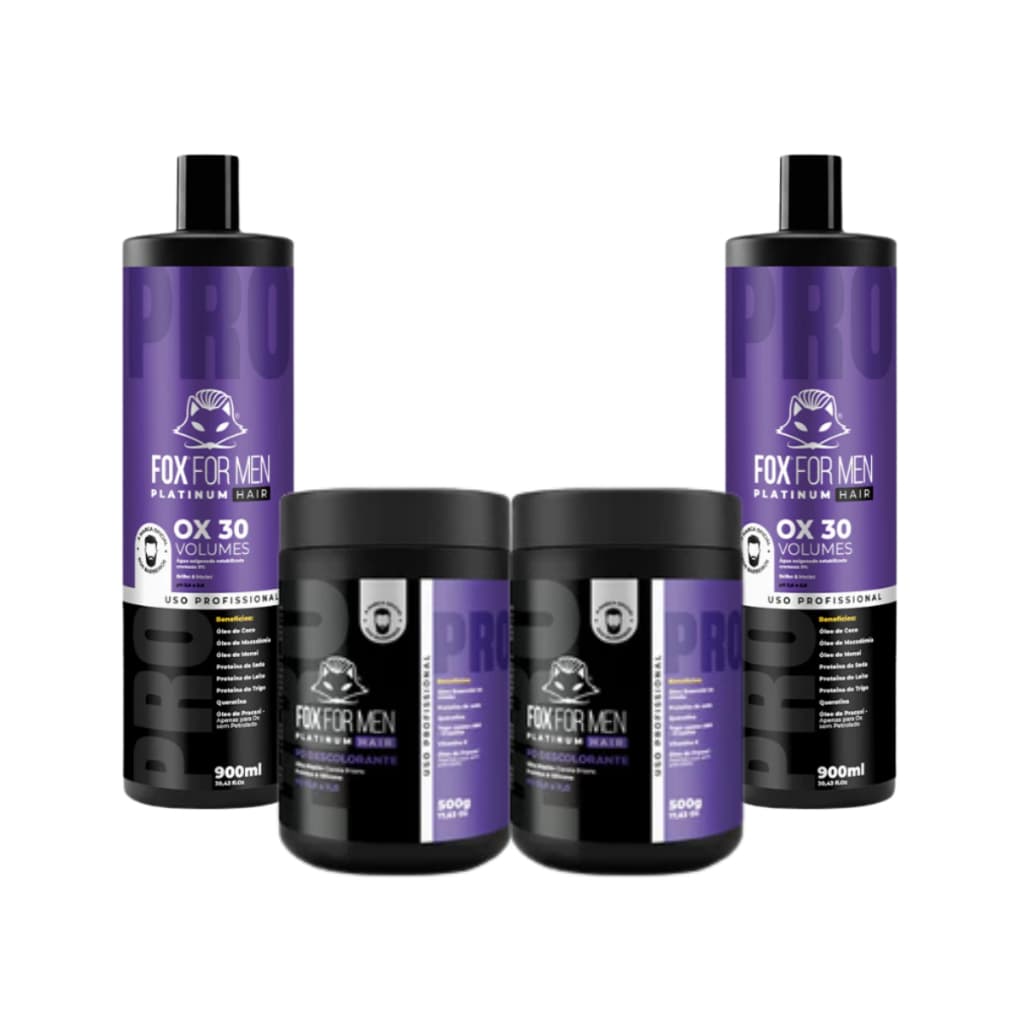 2-pó Descolorante De 500g 2-ox De Vol30 1lt Coloração 9 Tons