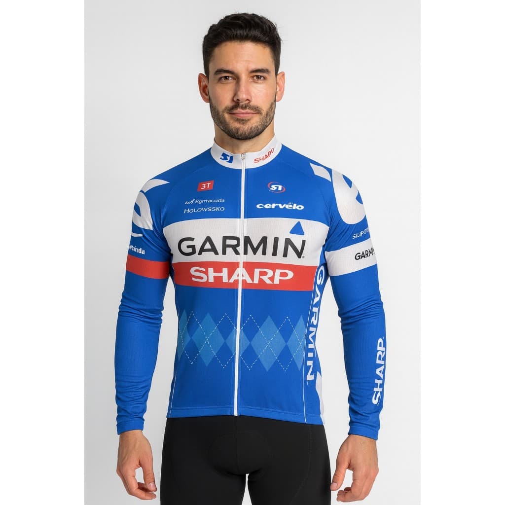 Camiseta de Ciclismo Manga Longa Barbedo Garmin Sharp