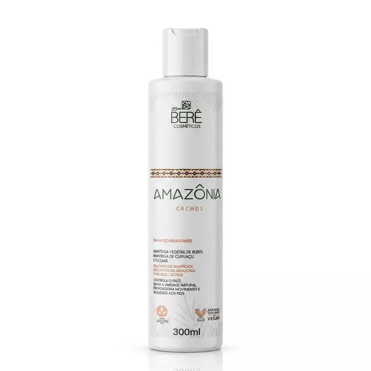 Shampoo Cachos Crespos Bela Berê Amazônia 300ml Buriti Cupuaçu Tucumã Definição Frizz